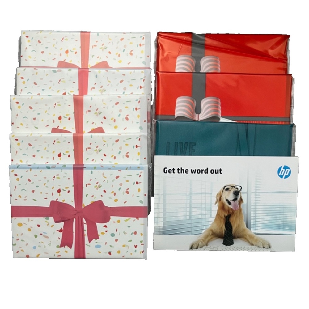 Genuine HP Advanced High Gloss Photo Paper & Envelopes 5" X 7" (8 Packs)